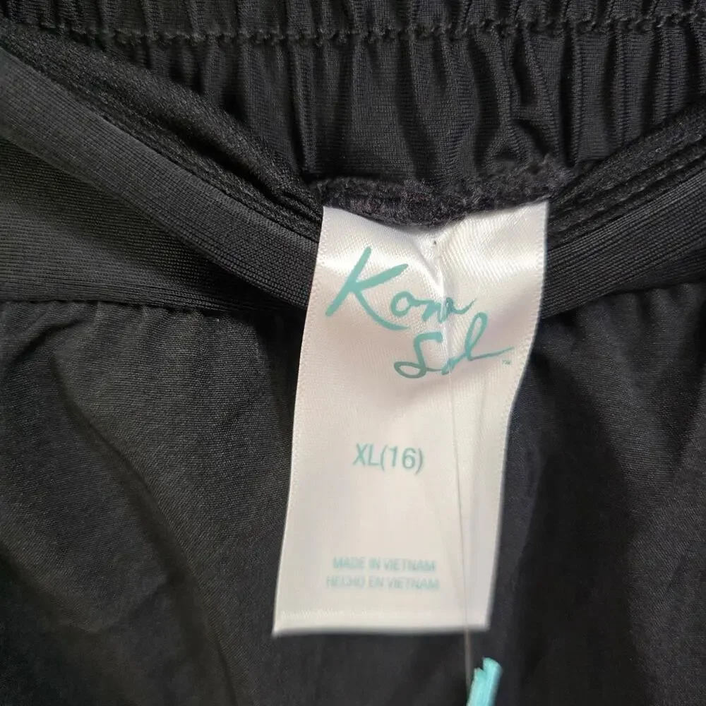 Kona Sol Black Swim Skort with Pockets sz XL(16) NWT